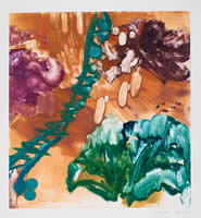 Monotype titled - Fallling Flowers, 23